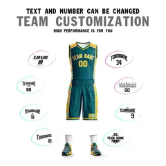 Aqua Gold-White Lightning Graffiti Basketball Jersey 4