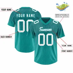 Aqua Gradient Fashion Outdoor Authentic Football Jersey 2