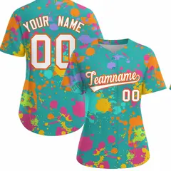 Aqua Graffiti Fashion Baseball Jersey For Women