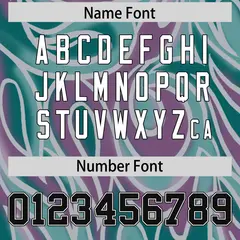 Aqua Graffiti Pattern Authentic Football Jersey 4