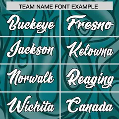 Aqua Graffiti Pattern Authentic Football Jersey 3