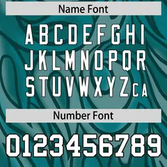 Aqua Graffiti Pattern Authentic Football Jersey 4
