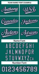 Aqua Gray-Navy Classic Two-Button Softball Jersey 3