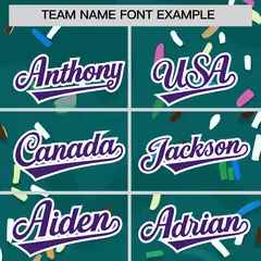 Aqua Ice Cream Cone Graffiti Fashion Baseball Jersey 3