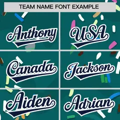 Aqua Ice Cream Cone Graffiti Fashion Baseball Jersey 3