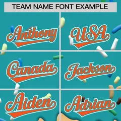 Aqua Ice Cream Cone Graffiti Full-Snap Varsity Letterman Jacket 3