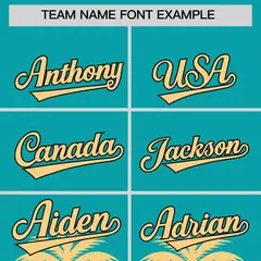 Aqua Khaki Graffiti Pattern Bossinia Style Baseball Jersey 3