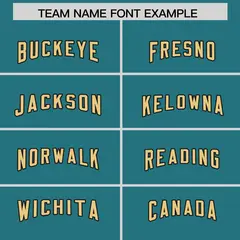 Aqua Khaki Retro Sleeve Line Authentic Football Jersey 3