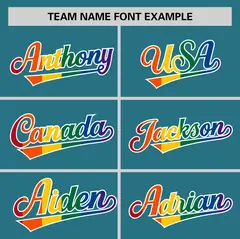 Aqua LGBT Rainbow Pride Month Baseball Jersey 3