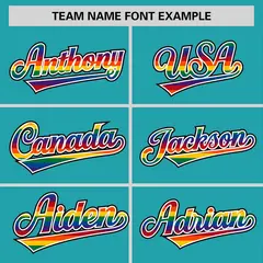 Aqua LGBT Rainbow Pride Month Letterman Baseball Jacket 5