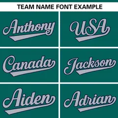 Aqua Light Gray Gradient Ribbed Authentic Baseball Jersey 3