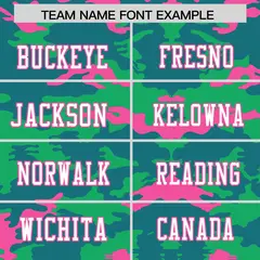 Aqua Light Green-Pink Camo Authentic Football Jersey 3
