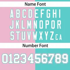 Aqua Light Pink Stripe-Solid Combo Baseball Jersey 4