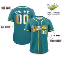 Aqua Maverique Pride Month Classic Authentic Baseball Jersey 2