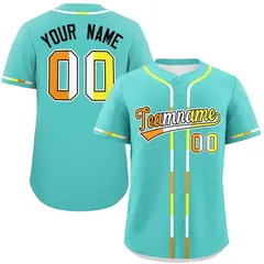 Aqua Maverique Pride Month Classic Authentic Baseball Jersey