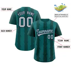 Aqua Midnight Green Blade Pattern Raglan Baseball Jersey 2