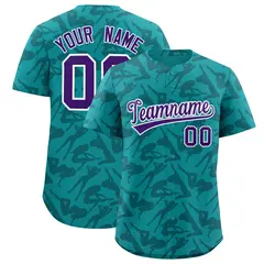 Aqua Midnight Green Graffiti Pattern Baseball Jersey 1