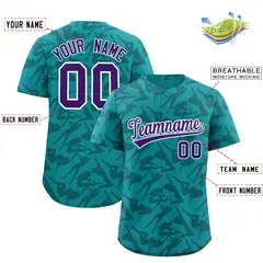 Aqua Midnight Green Graffiti Pattern Baseball Jersey 2