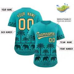 Aqua Midnight Green Graffiti Pattern Bossinia Baseball Jersey 2