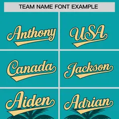 Aqua Midnight Green Graffiti Pattern Bossinia Baseball Jersey 3