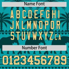 Aqua Midnight Green Graffiti Pattern Bossinia Baseball Jersey 4