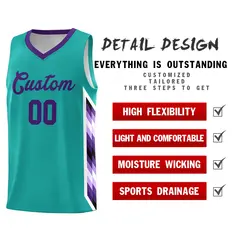 Aqua Mosaic Gradient Basketball Jersey 2