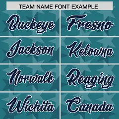 Aqua Navy All Star Graffiti Pattern Football Jersey 3