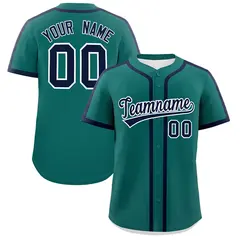 Aqua Navy Classic Authentic Baseball Jersey 1