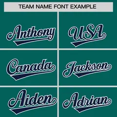 Aqua Navy Classic Authentic Baseball Jersey 3