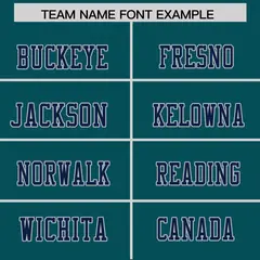 Aqua Navy Color Block Authentic Football Jersey 3