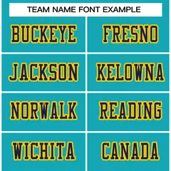 Aqua Navy-Gold Classic Authentic Football Jersey 3