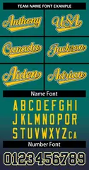 Aqua Navy Gold-Navy Gradient Two-Button Softball Jersey 3