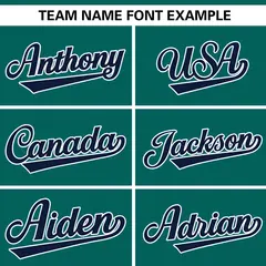 Aqua Navy Gradient Ribbed Authentic Baseball Jersey 3