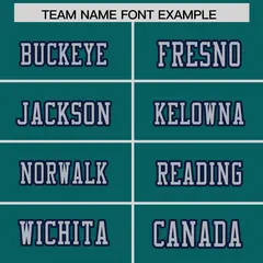 Aqua Navy Gradient Side Pattern Authentic Football Jersey 3
