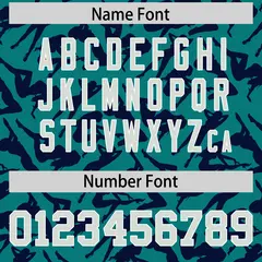 Aqua Navy Graffiti Pattern Authentic Baseball Jersey 4