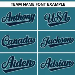 Aqua Navy Raglan Gradient Thick Stripe Baseball Jersey 3