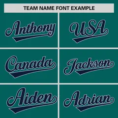 Aqua Navy Raglan Sleeves Authentic Baseball Jersey 3
