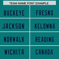 Aqua Navy Square Neckline Classic Authentic Football Jersey 3