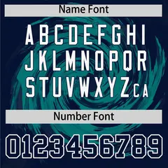 Aqua Navy Swirl Graffiti Baseball Jersey 4
