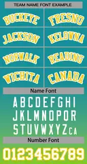 Aqua Neon Green-Gold Gradient Stripe Fashion Baseball Jersey 3