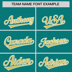 Aqua Old Gold Grid Blur Pattern Baseball Jersey 3