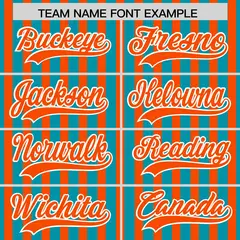 Aqua Orange American Flag Graffiti Baseball Jersey 3