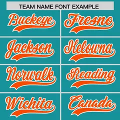 Aqua Orange American Flag Raglan Baseball Jersey 3