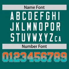 Aqua Orange-Aqua Gradient Side Baseball Jersey 4