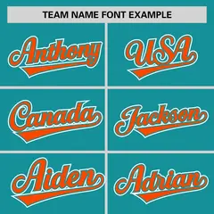Aqua Orange Classic Authentic Sleeveless Baseball Jersey 3