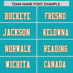 Aqua Orange Color Block Authentic Football Jersey 3