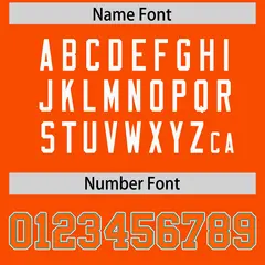 Aqua Orange Color Block Authentic Football Jersey 4