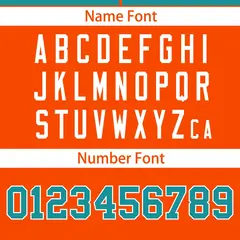Aqua Orange Color Block Raglan Baseball Jersey 4