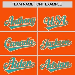 Aqua Orange Color Block Varsity Bomber Baseball Jacket 3