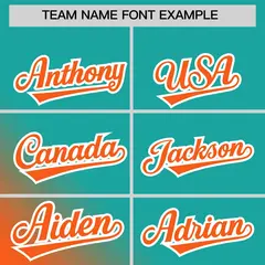 Aqua Orange Diagonal Stripe Gradient Fashion Baseball Jersey 3